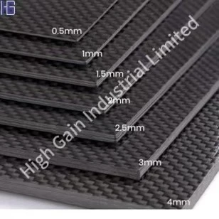 Was ist die übliche Dicke von Kohlefaserplatten?